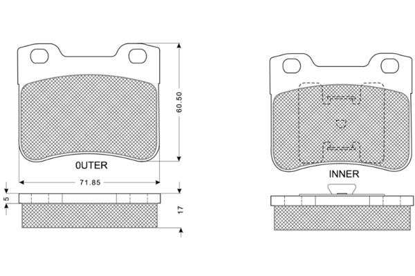 PROCODIS FRANCE Piduriklotsi komplekt,ketaspidur PF1196